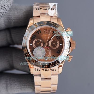 Rolex Daytona Replica Watch Rose Gold Case Chocolate Dial 40MM